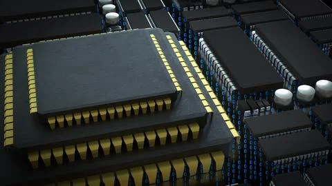 The Chip for Technology or IT concept 3d Rendering. 库存照片