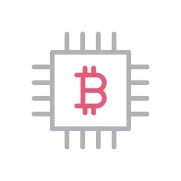 Chip thin line colour icon 스톡 일러스트