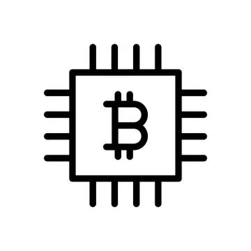 Chip thin line icon 스톡 일러스트