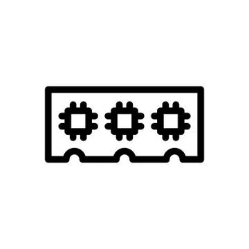 Chip thin line icon Illustrazione stock