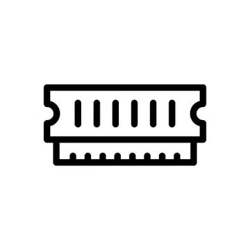 Chip thin line icon Stock Illustration