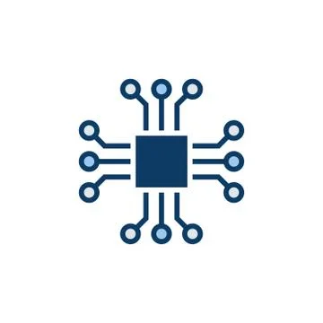 Chip vector icon - computer chip symbol or design element Stock Illustration