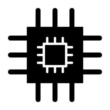 Chip Vector Icon Design Illustration Stockillustratie