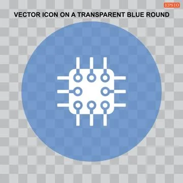 Chip vector icon for web design in a flat style Illustrazione stock
