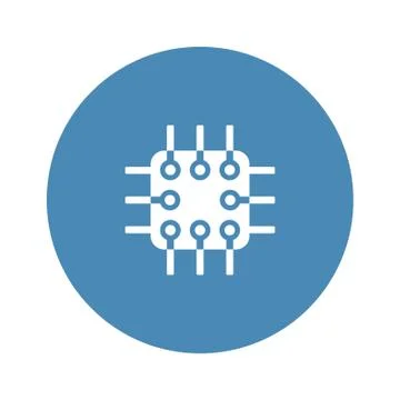 Chip vector icon for web design in a flat style Stock-Illustration