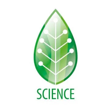 Chip vector logo in green leaf Illustrazione stock