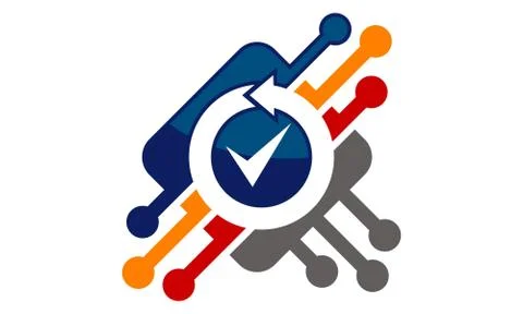 Chip Verified Logo Design Template Vector Stock Illustration