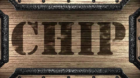 Chip on wooden stamp Video stock 8647161