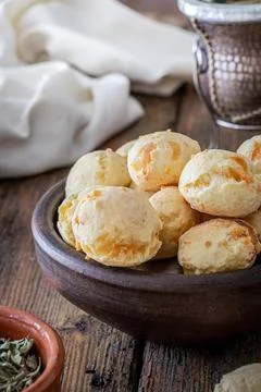 Chipa is a argentain snack cheese bread, Mate is a typical hot drink from Arg Stock-Fotos