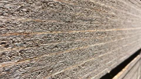Chipboard Sheets Stack Close-Up View | Construction Material Warehouse Storage Stock Footage 316933045