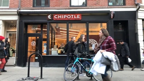 Chipotle in NYC Stock Footage 105272593