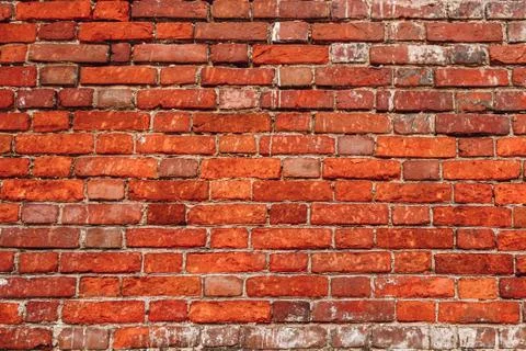 Chipped Brick Wall. Stock Photos
