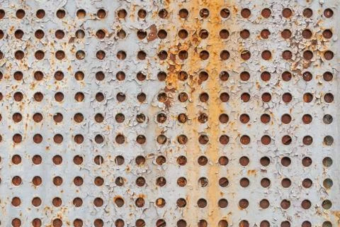 Chipped paint on iron surface, rusty iron, texture background Stock Photos