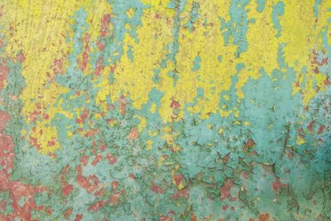 Chipped paint on iron surface, texture background Stock Photos
