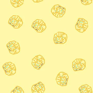 Chipped stone fracture vector seamless pattern Stock Illustration