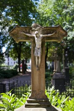 Chipped tomb Foto stock