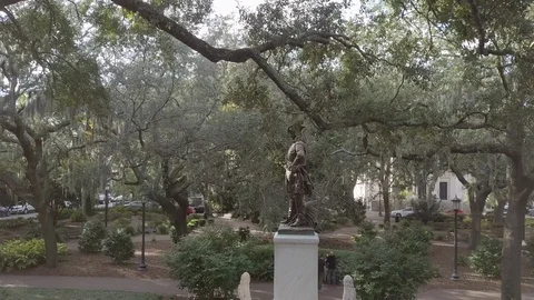 Chippewa Square in Savannah, Georgia. Stock Footage 120698722