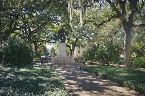 Chippewa Square Savannah Stock Photos