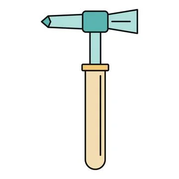 Chipping hammer tool creating industrial metalwork equipment Stock Illustration