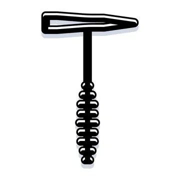 Chipping hammer tool for welding and construction work Stock Illustration