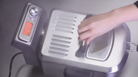 Chipping potatoes Frying 2 Stock Footage 280121119