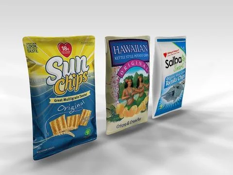 Food container chips 3D model
