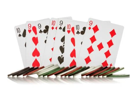 Chips and cards Stock Photos