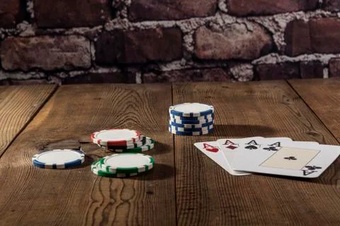 Chips and Cards Stock Photos