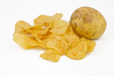 Chips and potato Stock Photos