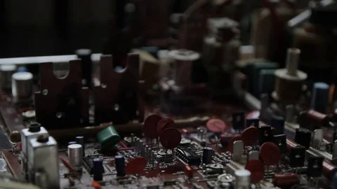 Chips and radio components burn and melt Video stock 85331626