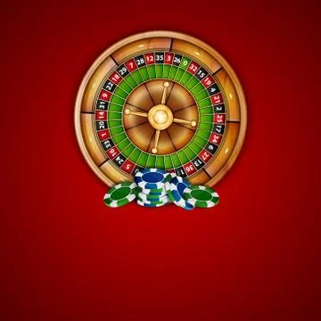 Chips and roulette Stock Illustration