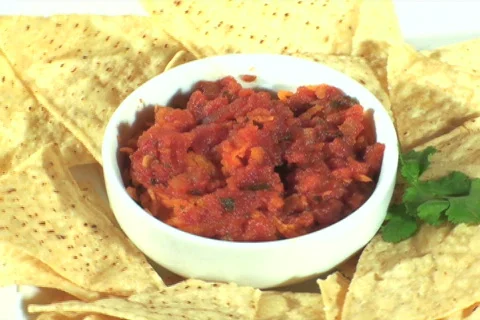 Chips and salsa loop V1 - NTSC Stock Footage 686031