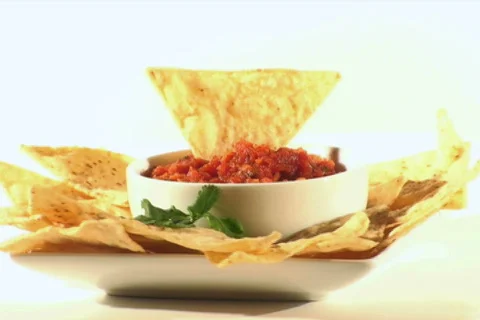 Chips and salsa loop V2 - NTSC Stock Footage 686036