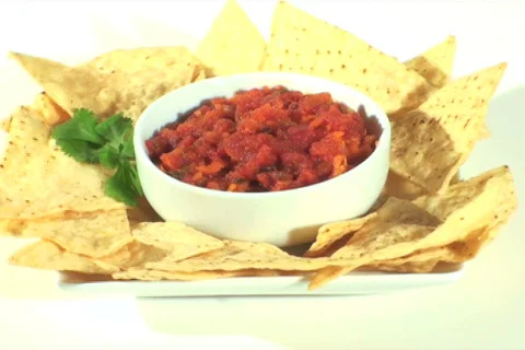 Chips and salsa loop V3 - NTSC Stock Footage 686025