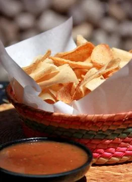 Chips and salsa Stock Photos