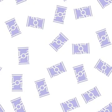 Chips bag glyph vector seamless pattern flat Stock Illustration