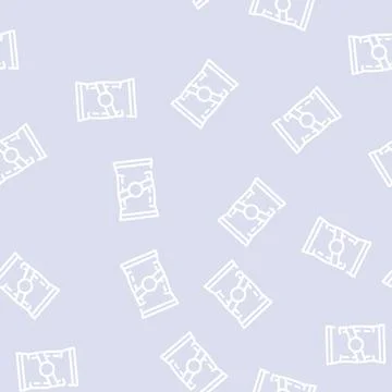 Chips bag line vector seamless pattern flat Stockillustratie