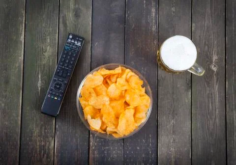 Chips Beer remote control Stock-Fotos