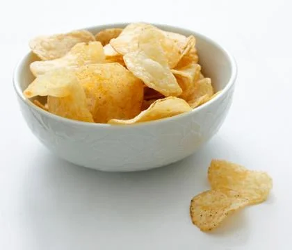 Chips in a bowl Stock Photos