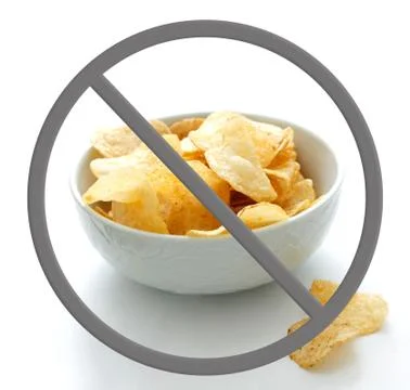Chips in a bowl Stock Photos