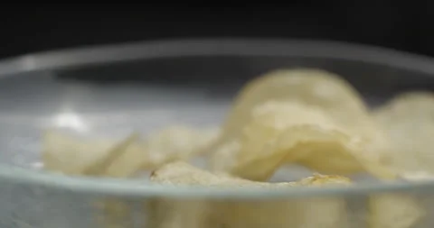 Chips close-up falling in studio 4K Stock-Footage 277001779