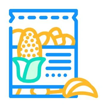 Chips corn color icon vector illustration Illustrazione stock