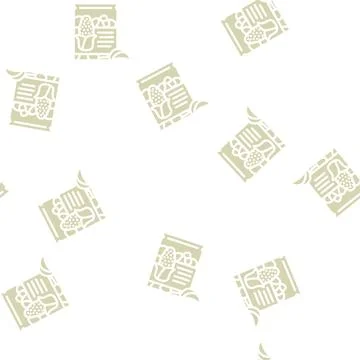 Chips corn glyph vector seamless pattern Illustrazione stock