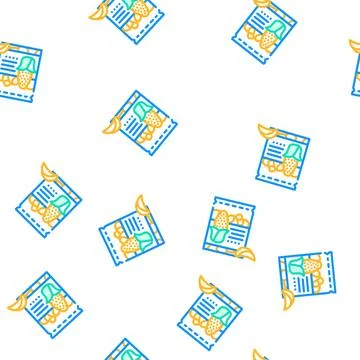 Chips corn vector seamless pattern Stock Illustration
