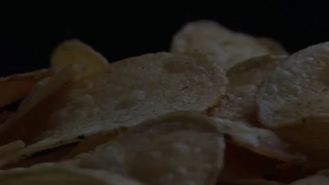 Chips. Crispy potato chips in motion 스톡 동영상 78021517