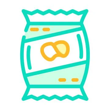 Chips crunchy potatoes color icon vector illustration Stock Illustration