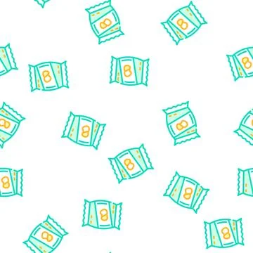 Chips crunchy potatoes vector seamless pattern Stock Illustration