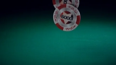 Chips Fall on the Playing Table Stock-Footage 70637078