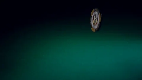Chips Fall on the Playing Table Stock-Footage 70637185