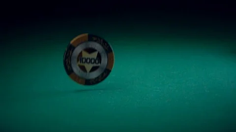 Chips Fall on the Playing Table Stock-Footage 70637818